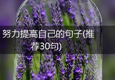 努力提高自己的句子(推荐30句)