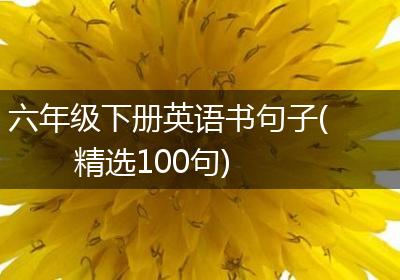 六年级下册英语书句子(精选100句)