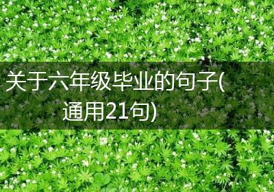 关于六年级毕业的句子(通用21句)
