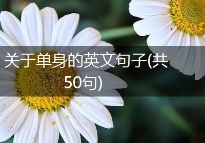 关于单身的英文句子(共50句)