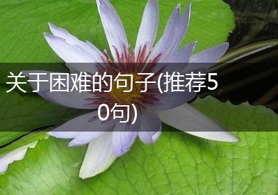 关于困难的句子(推荐50句)