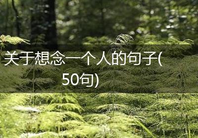 关于想念一个人的句子(50句)