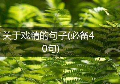 关于戏精的句子(必备40句)