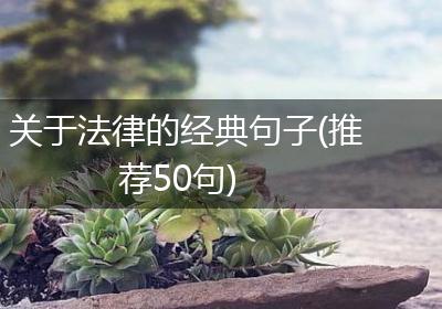 关于法律的经典句子(推荐50句)