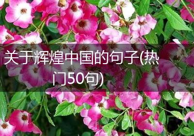 关于辉煌中国的句子(热门50句)