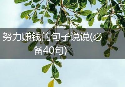 努力赚钱的句子说说(必备40句)