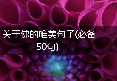 关于佛的唯美句子(必备50句)