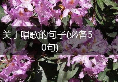 关于唱歌的句子(必备50句)