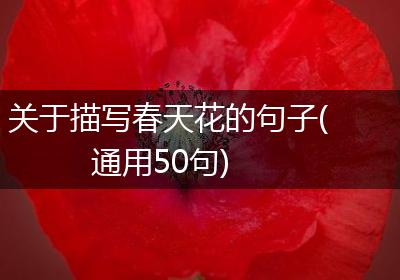 关于描写春天花的句子(通用50句)