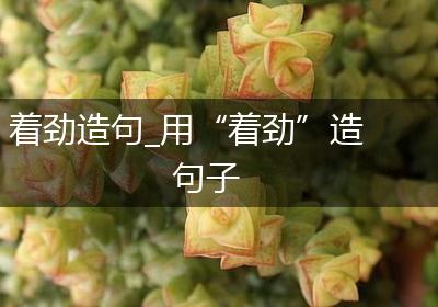 着劲造句_用“着劲”造句子