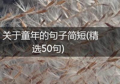 关于童年的句子简短(精选50句)