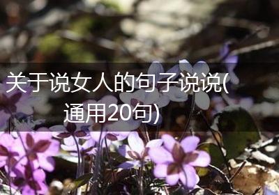 关于说女人的句子说说(通用20句)