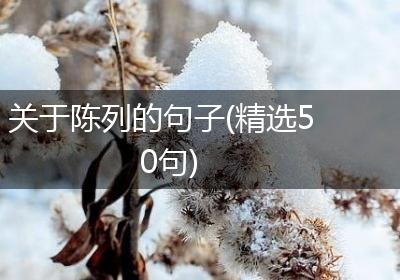 关于陈列的句子(精选50句)
