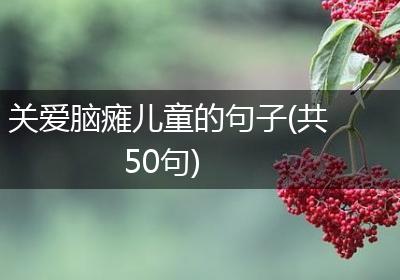 关爱脑瘫儿童的句子(共50句)