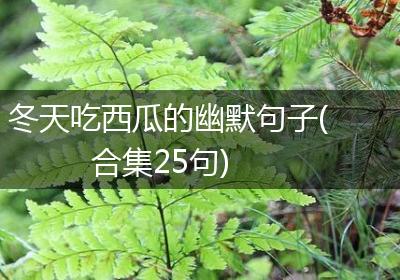 冬天吃西瓜的幽默句子(合集25句)