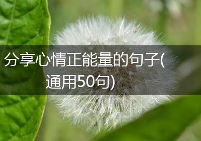 分享心情正能量的句子(通用50句)