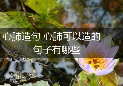 心肺造句 心肺可以造的句子有哪些