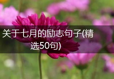 关于七月的励志句子(精选50句)