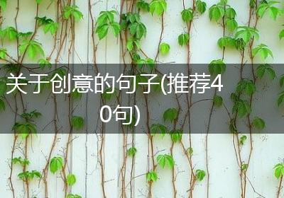 关于创意的句子(推荐40句)
