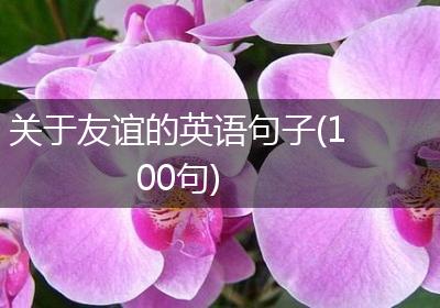 关于友谊的英语句子(100句)