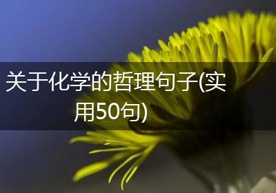 关于化学的哲理句子(实用50句)