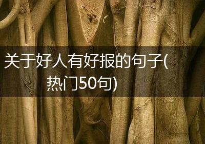 关于好人有好报的句子(热门50句)