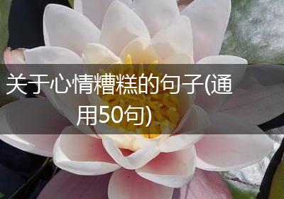 关于心情糟糕的句子(通用50句)