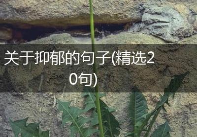 关于抑郁的句子(精选20句)