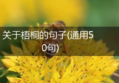 关于梧桐的句子(通用50句)