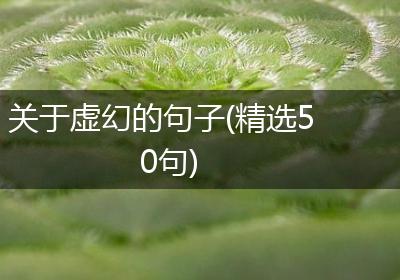 关于虚幻的句子(精选50句)