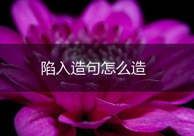 陷入造句怎么造