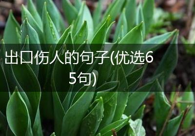出口伤人的句子(优选65句)