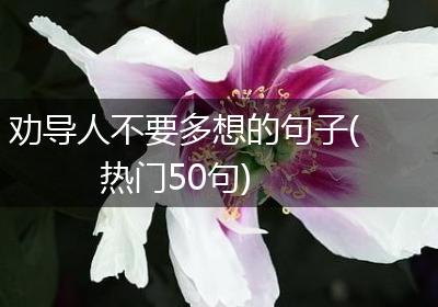 劝导人不要多想的句子(热门50句)