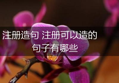 注册造句 注册可以造的句子有哪些