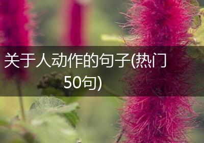 关于人动作的句子(热门50句)
