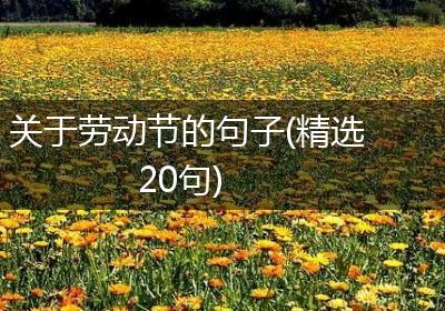 关于劳动节的句子(精选20句)