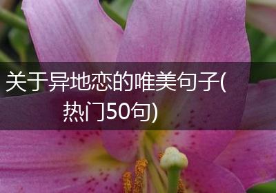 关于异地恋的唯美句子(热门50句)