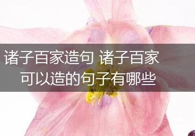 诸子百家造句 诸子百家可以造的句子有哪些