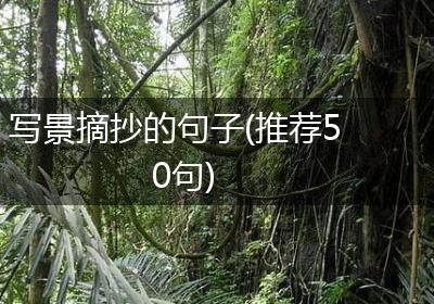 写景摘抄的句子(推荐50句)