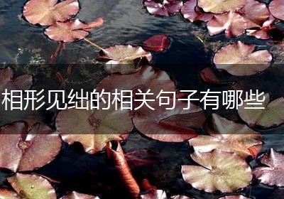 相形见绌的相关句子有哪些
