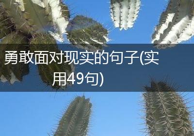 勇敢面对现实的句子(实用49句)