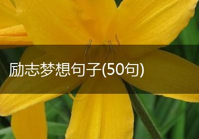 励志梦想句子(50句)