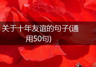 关于十年友谊的句子(通用50句)