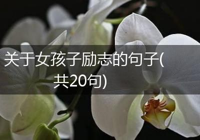 关于女孩子励志的句子(共20句)