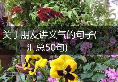关于朋友讲义气的句子(汇总50句)