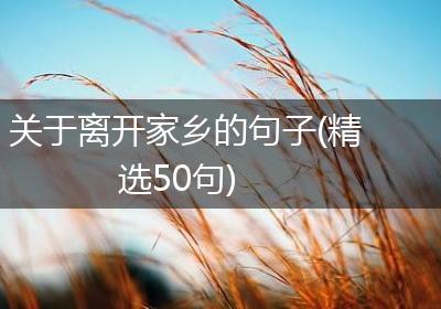 关于离开家乡的句子(精选50句)