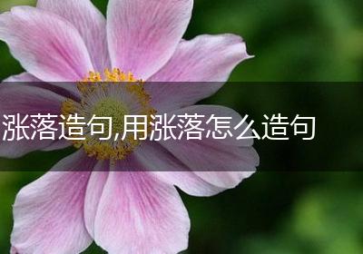 涨落造句,用涨落怎么造句