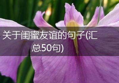 关于闺蜜友谊的句子(汇总50句)