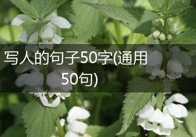 写人的句子50字(通用50句)