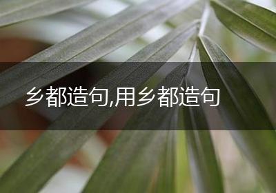 乡都造句,用乡都造句